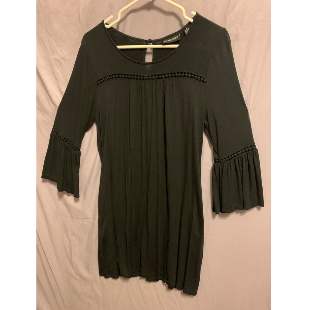 Black long sleeve pocket dress
